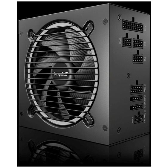 BEQUIET PSU PURE POWER 13M 550W BP024EU, GOLD CERTIFIED, MODULAR CABLES, EXCEPIONALLY QUIET, 12CM FAN, 10YW.