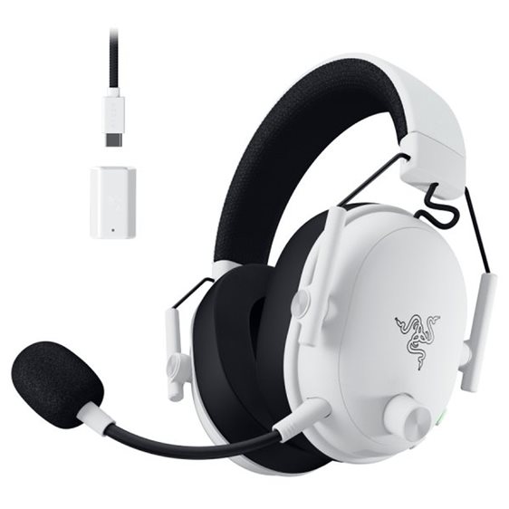 Razer BLACKSHARK V3 White - Wireless Gaming Headset - 70h Battery - 2.4GHz/BT/USB - PC/PS5/Switch