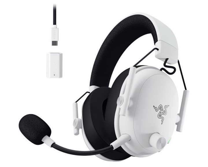 Razer BLACKSHARK V3 White - Wireless Gaming Headset - 70h Battery - 2.4GHz/BT/USB - PC/PS5/Switch