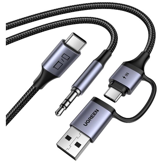 Αντάπτορας ήχου USB-C σε 3.5mm και 1xUSB-C/USB M/M UGREEN CM772 45009