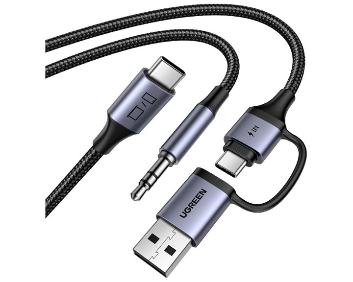 Αντάπτορας ήχου USB-C σε 3.5mm και 1xUSB-C/USB M/M UGREEN CM772 45009