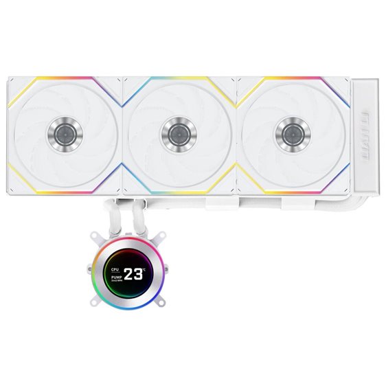 Lian Li HydroShift II LCD-C 360 RGB CL fan White - AIO CPU Liquid Cooler with CL ARGB Fans