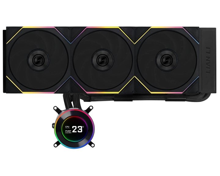 Lian Li HydroShift II LCD-C 360 RGB TL fan Black  - AIO CPU Liquid Cooler with TL RGB Fans