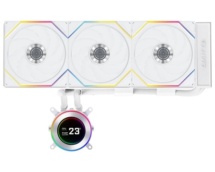 Lian Li HydroShift II LCD-C 360 RGB TL fan White - AIO CPU Liquid Cooler with TL RGB Fans