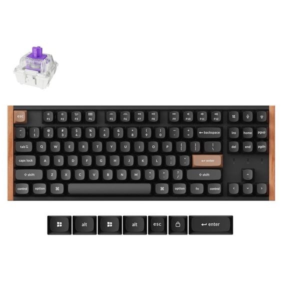 Keychron K8 HE (K8H-F1) Special Wood Edition Wireless Magnetic Hall Effect RGB Keyboard 80% US