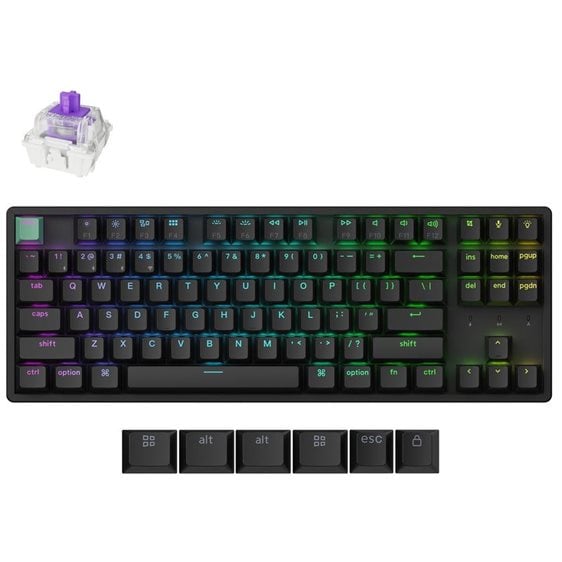 Keychron K8 HE (K8H-J1) Shine-Through Wireless Magnetic Hall Effect RGB Keyboard 80% US Layout