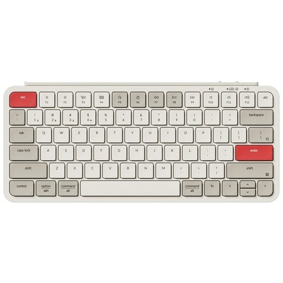 Keychron B1 Pro (B1P-K13) Ultraslim Mini Wireless BT Keyboard ZMK Online customize Retro Red 75% US