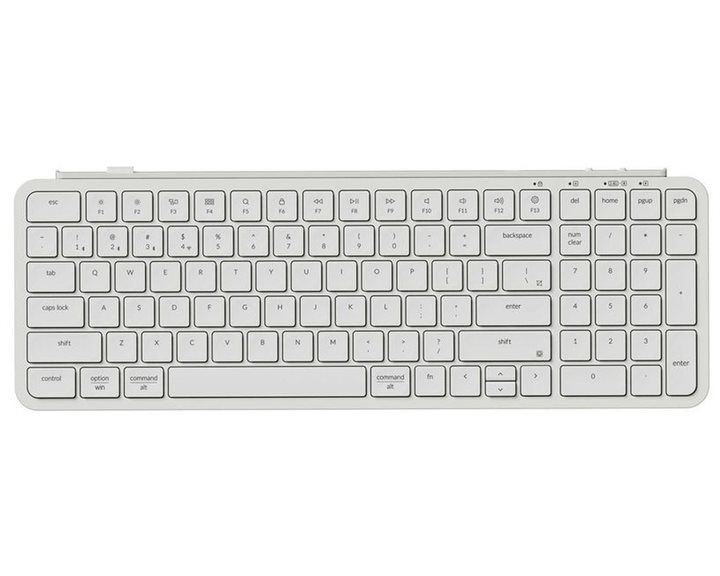 Keychron B2 Pro (B2P-K8) Ultraslim Mini Wireless BT Keyboard ZMK Online customize White 96% US Lay