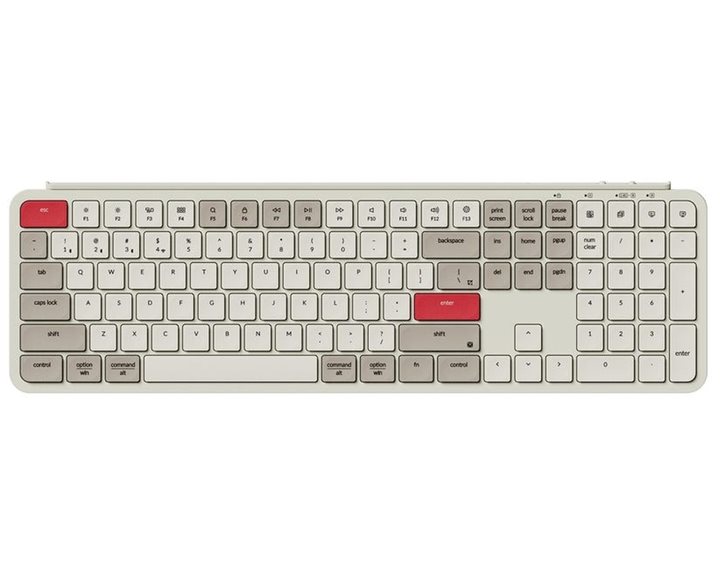 Keychron B6 Pro (B6P-K13) Ultraslim Wireless Keyboard ZMK Online customization - Retro Red 100% US