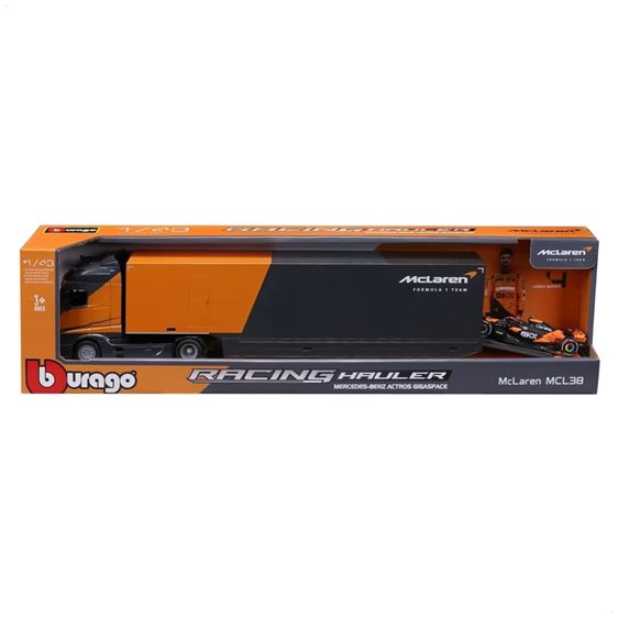 Bburago - Mercedes Racing Hauler McLaren MCL38 #4 Norris 1:43 18/38401