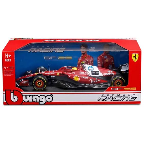 Bburago 1/18 Ferrari SF-25 2025 Formula 1 Season - #44 Lewis Hamilton 18/16816