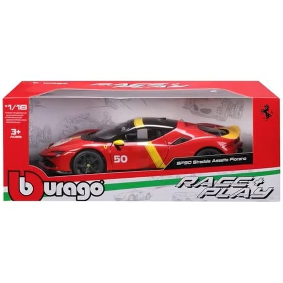 Bburago 1:18 Ferrari RandP Sf90 Stradale Assetto Fiorano, Red 50 18/16021