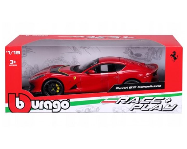 Burago Ferrari 812 Competizione Rosso Corsa Red 2021 1/18 18/16019