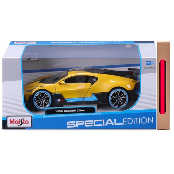 Maisto Μεταλλικό Αυτοκίνητο Bugatti Divo 1:24 Κίτρινο 48/31526 YL