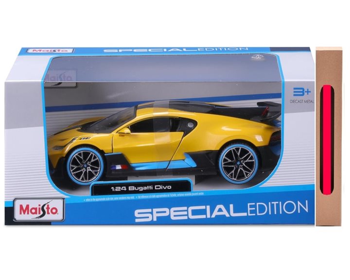 Maisto Μεταλλικό Αυτοκίνητο Bugatti Divo 1:24 Κίτρινο 48/31526 YL