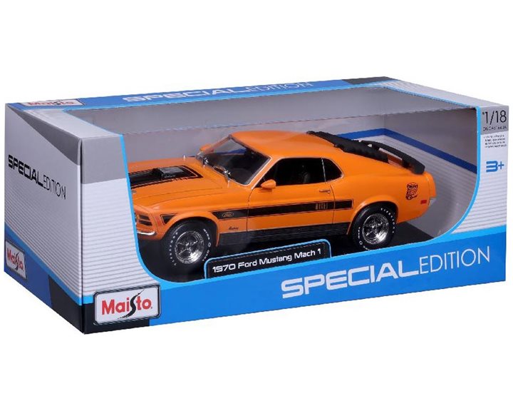 Maisto 1:18 Special Edition 1970 Ford Mustang Mach 1, Orange 48/31453