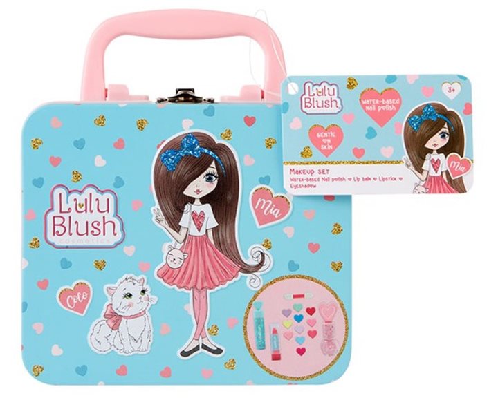 Lulu Blush Σετ Μακιγιαζ σε Μεταλλική Θήκη