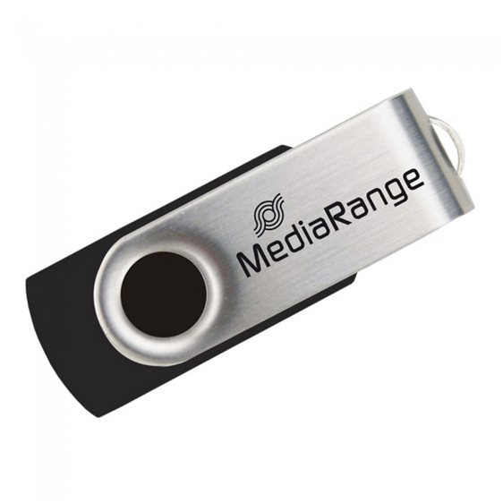 USB Flash Drive MediaRange 8GB Μαύρο/Ασημί