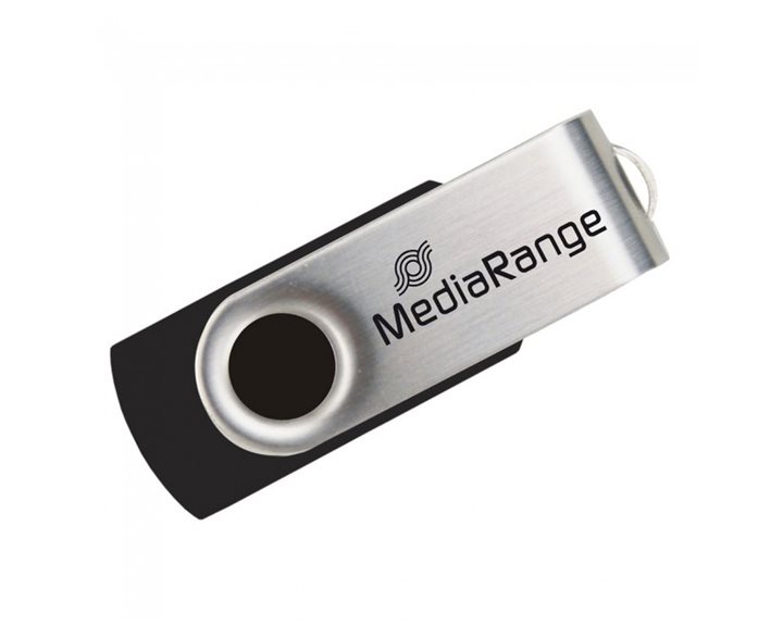 USB Flash Drive MediaRange 8GB Μαύρο/Ασημί