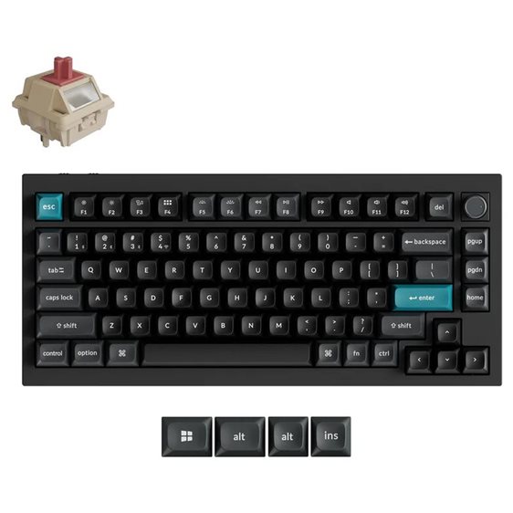 Keychron Q1 Ultra (Q1U-M1) ZMK RGB 8K Wireless Custom Mechanical Keyboard-Red Switch 75% US