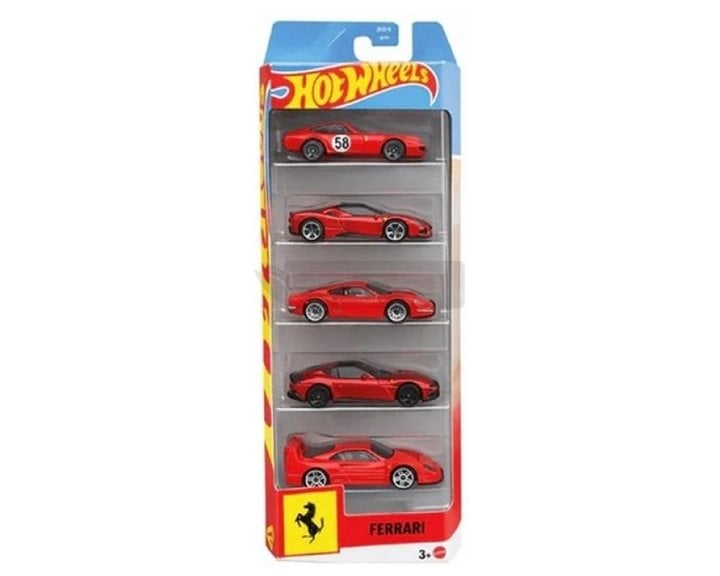 Hot Wheels Αυτοκινητάκια Ferrari Σετ 5 τμχ JLN12