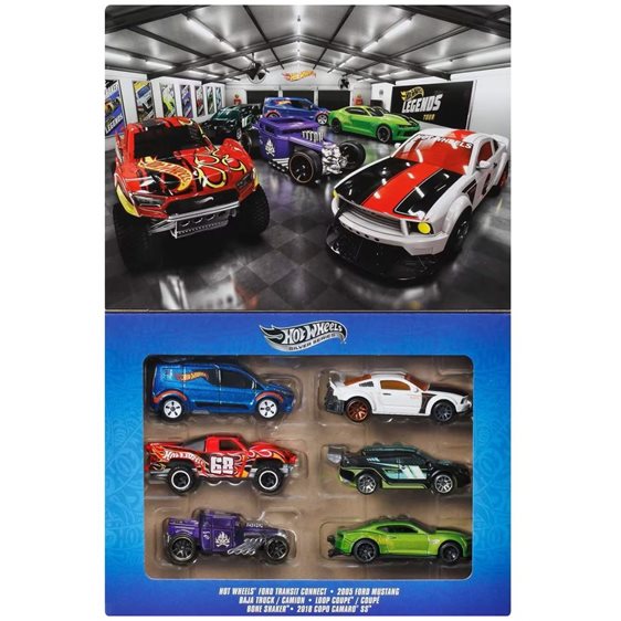 Mattel Hot Wheels Αυτοκινητάκια - HW Legends σετ των 6 JLB24