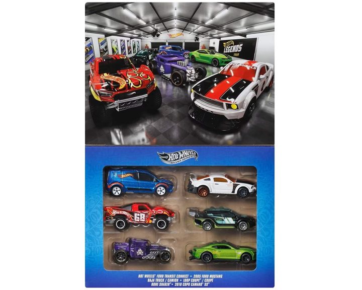 Mattel Hot Wheels Αυτοκινητάκια - HW Legends σετ των 6 JLB24