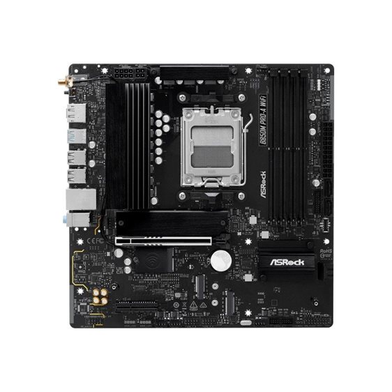 ASROCK MB B850M PRO-A WIFI, SOCKET AMD AM5, CS AMD B850, 4 DIMM SOCKETS DDR5, HDMI/ DP, PCI-E GEN 4.0, 2.5G LAN, WIFI6E, MICRO-ATX, 3YW.