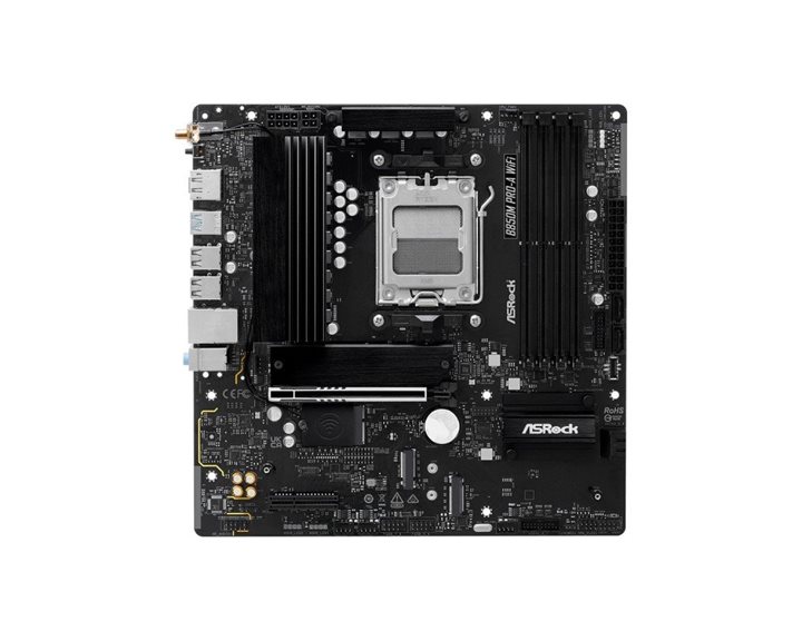 ASROCK MB B850M PRO-A WIFI, SOCKET AMD AM5, CS AMD B850, 4 DIMM SOCKETS DDR5, HDMI/ DP, PCI-E GEN 4.0, 2.5G LAN, WIFI6E, MICRO-ATX, 3YW.