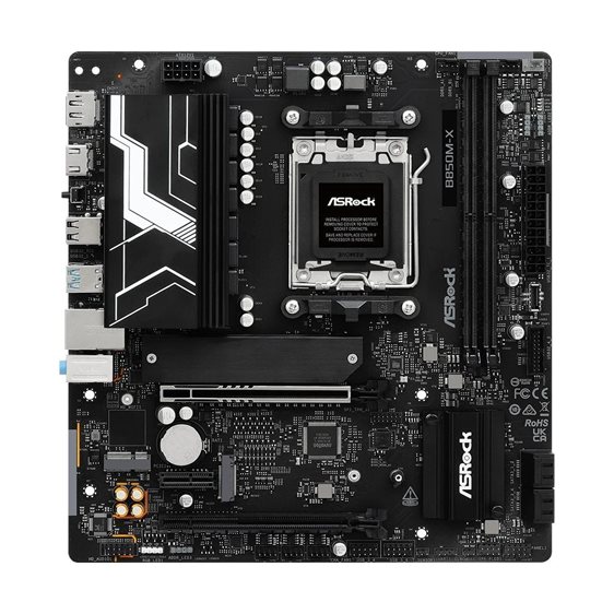 ASROCK MB B850M-X R2.0, SOCKET AMD AM5, CS AMD B850, 2 DIMM SOCKETS DDR5, HDMI/ DP, PCI-E GEN 4.0, GIGABIT LAN, MICRO-ATX, 3YW.