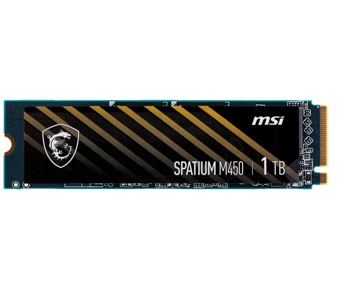 MSI SSD SPATIUM M450 M.2. NVME PCIE GEN 4.0 1TB V1, M.2 2280, NVMe PCI-E GEN4x4, READ 3600MB/s, WRITE 3000MB/s, 5YW.