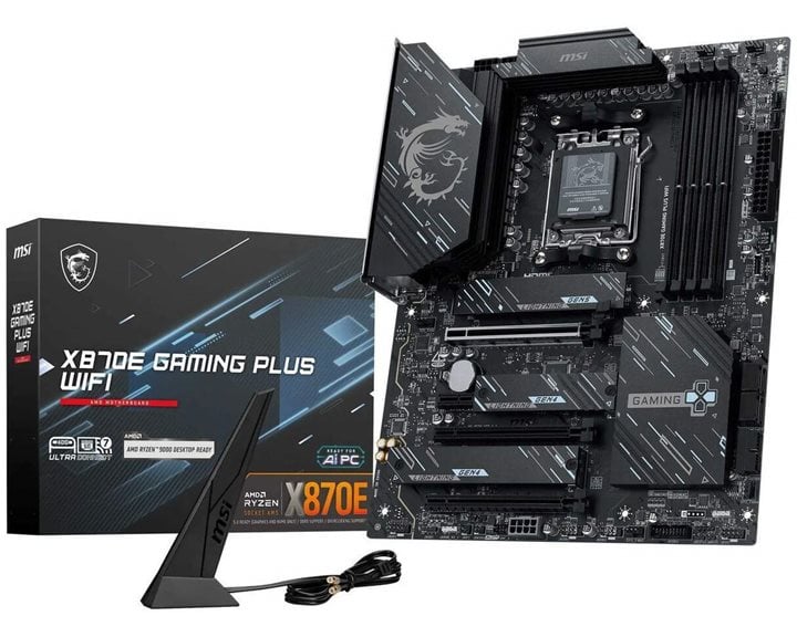 MSI MB X870E GAMING PLUS WIFI, SOCKET AMD AM5, CS AMD X870E, 4 DIMM SOCKETS DDR5, HDMI/ DP, PCI-E GEN 5.0, 5G LAN, WIFI7, ATX, 3YW.