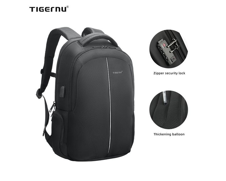 Tigernu Σακίδιο Πλάτης Laptop 15.6'' T-B3105-3A Black