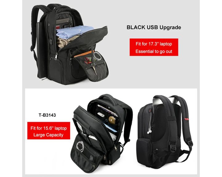 Tigernu Σακίδιο Πλάτης Laptop 15.6'' T-B3143 Black