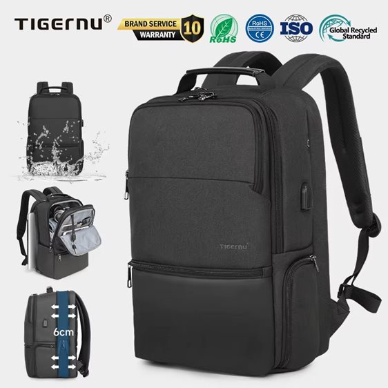 Tigernu Σακίδιο Πλάτης Laptop 15.6'' T-B3905 Black