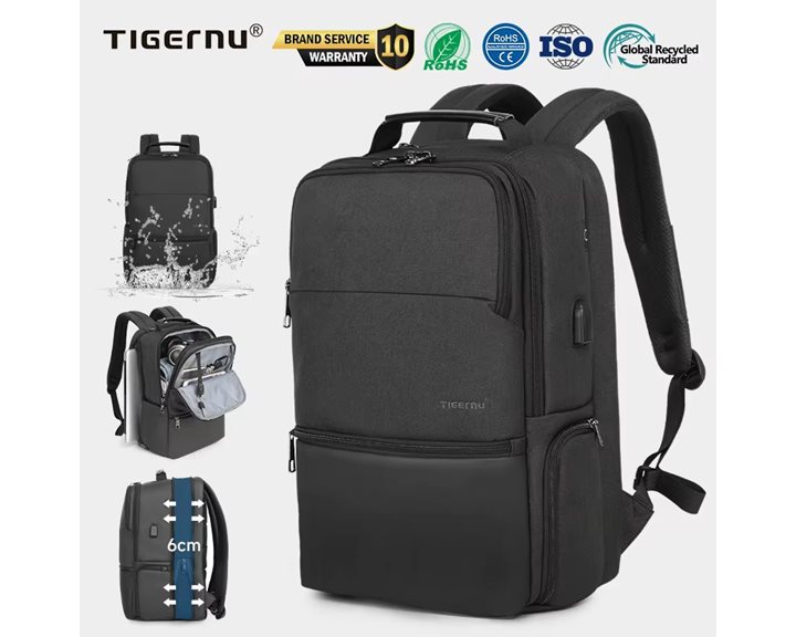 Tigernu Σακίδιο Πλάτης Laptop 15.6'' T-B3905 Black