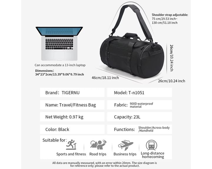 Tigernu Σακίδιο  T-N1051 Black