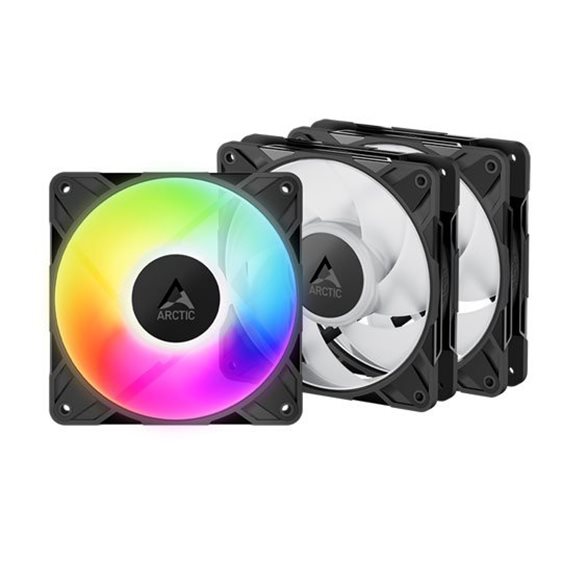 ARCTIC P12 Pro A-RGB LN - 3 Pack - 120mm Case Fan- Low Noise fluid dynamic - 2000 RPM - PWM