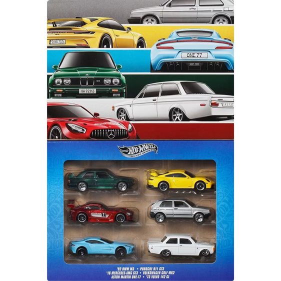 Mattel Hot Wheels Αυτοκινητάκια - Euro Style σετ των 6 JLB25