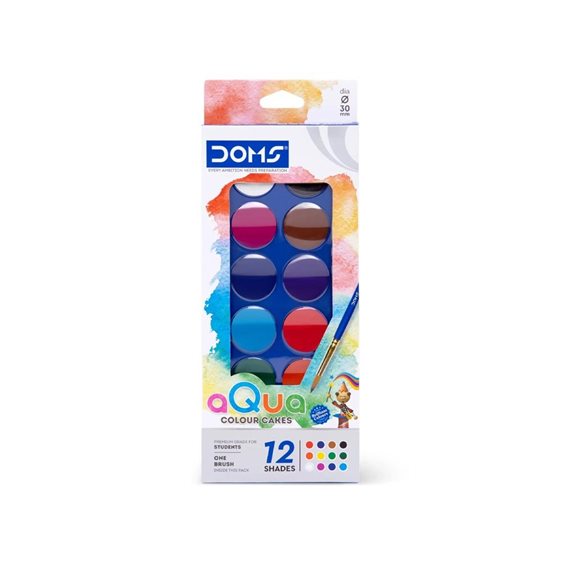 Doms Νερομπογιές 23mm 12τμχ. 000080550