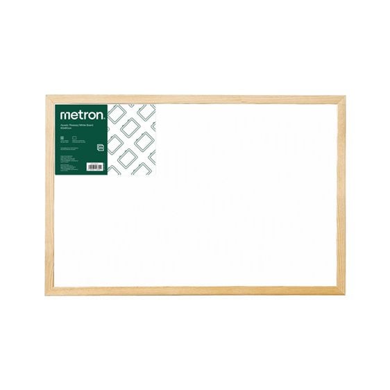 Metron Πίνακας με Ξύλινη Κορνίζα 60χ90 Λευκός 908.093551