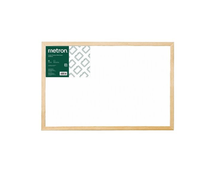 Metron Πίνακας με Ξύλινη Κορνίζα 60χ90 Λευκός 908.093551