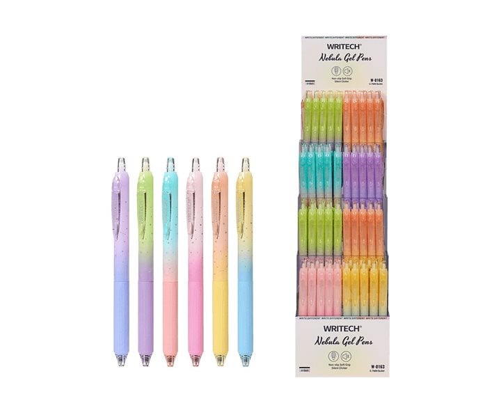 Writech Στυλό Gel με Κουμπί 0.7mm Μπλε Nebula W-0163