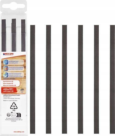 Edding Ανταλλακτικές Μύτες για Edding HB 8890 Carpenter’s Pencil 6τμχ.