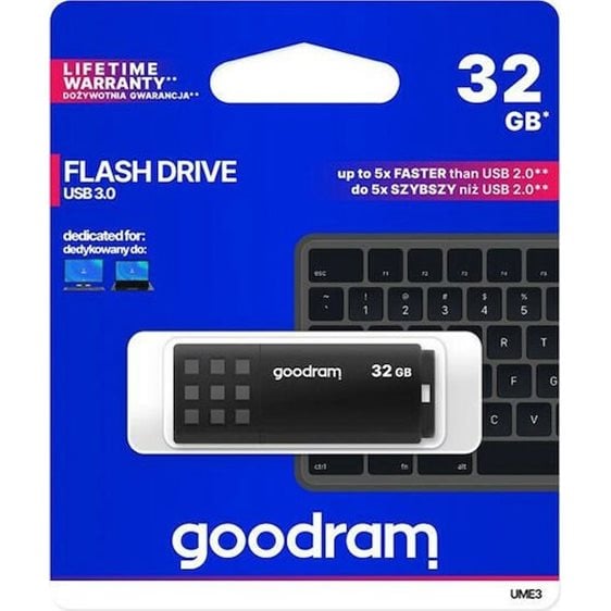 Goodram USB Flash Drive 3.2 UME3 Memory Stick 32GB Black