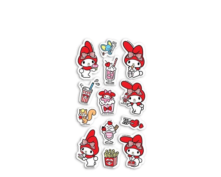 Αυτοκόλλητα Pufffy 10x22cm 5φύλλα My Melody 000490207