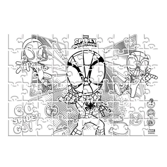Παζλ Foil 60τμχ σε κύλινδρο 48χ33 Spidey 000508689