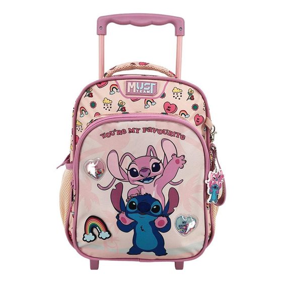 Τσάντα Τρόλεϊ Νηπίου 27χ10χ31εκ. 2Θήκες Stitch & Angel you are my Favorite 000565971