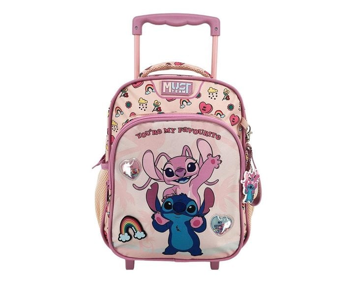 Τσάντα Τρόλεϊ Νηπίου 27χ10χ31εκ. 2Θήκες Stitch & Angel you are my Favorite 000565971