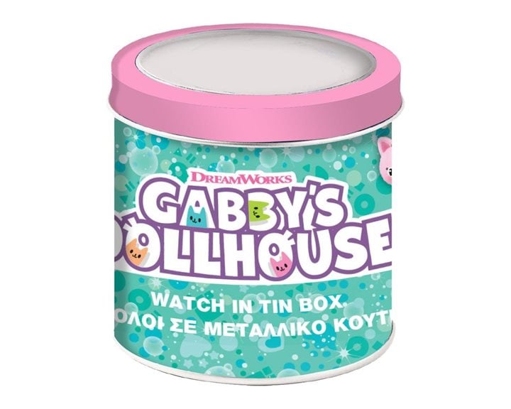 Ρολόι Σε Μεταλλικό Κουτί Gabbys Dollhouse 000574089